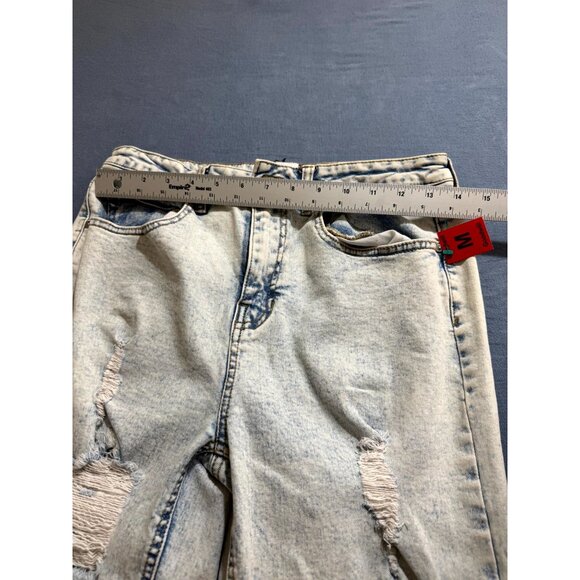 Indigo Rein Women Ankle Skinny Jeans Acid Wash Denim Distressed Blue Size 11 - Picture 3 of 7